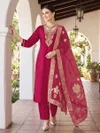 Mahira By Ossm Viscos Roman Glass Kurti With Bottom Dupatta